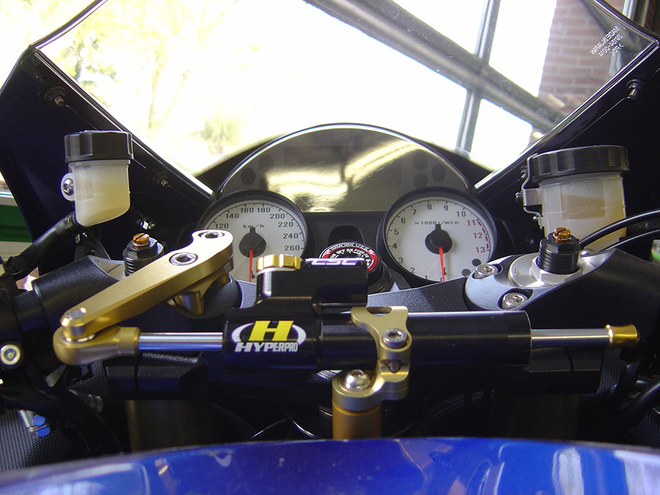 Hyperpro Steering Damper Mounting Kit, Gold, other colours available - Top / Tank (916 Style) – Kawasaki ZZR1400 2006–2020
