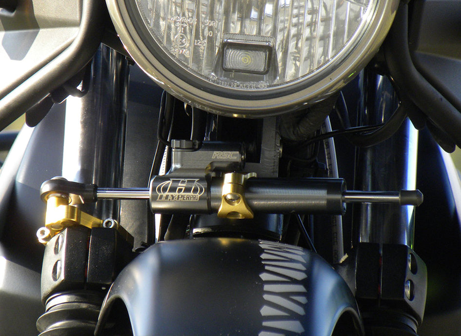 Hyperpro Steering Damper Mounting Kit, Gold, other colours available - Under Triple Clamp