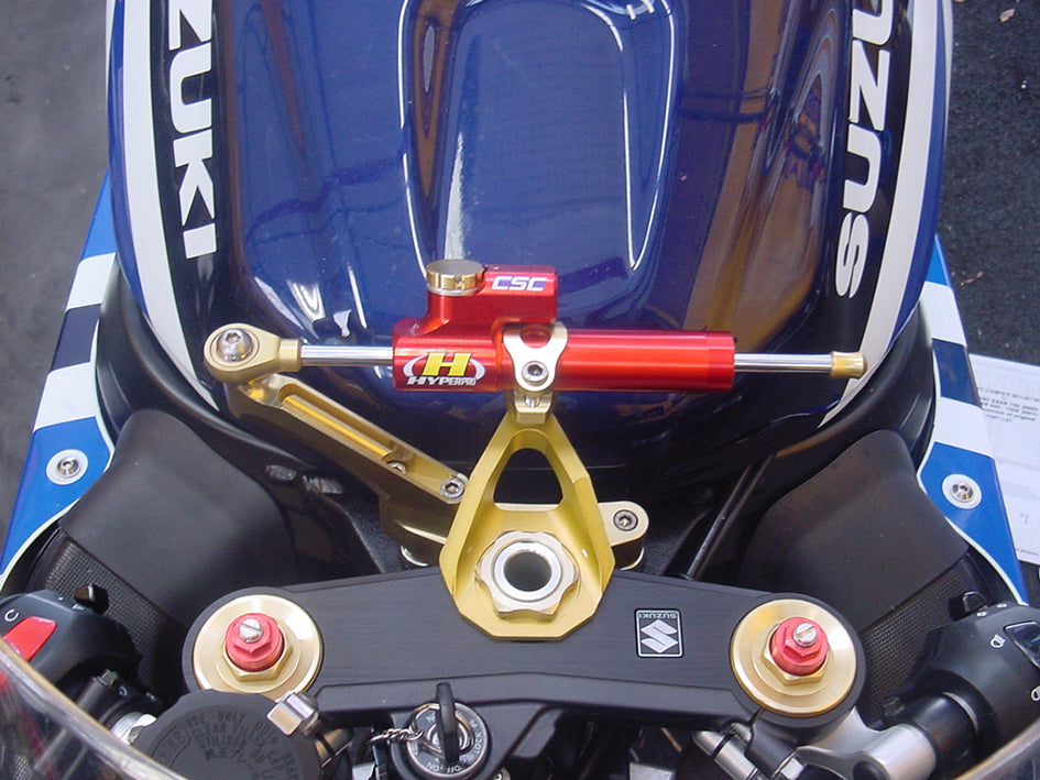 Hyperpro Steering Damper Mounting Kit, Gold, other colours available - Top / Tank (916 Style) – Suzuki GSX-R1000 2003–2004