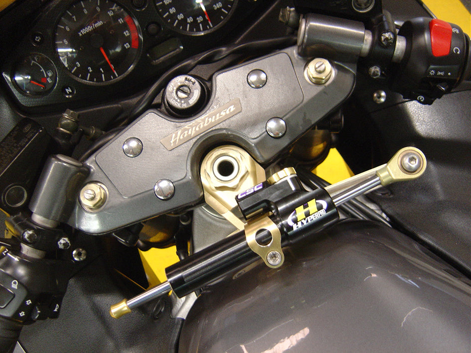 Hyperpro Steering Damper Mounting Kit, Gold, other colours available - Top / Tank (916 Style) – Suzuki GSX1300R Hayabusa 1999–2018