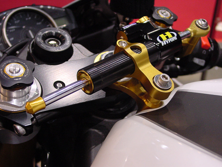 Hyperpro Steering Damper Mounting Kit, Gold, other colours available - Top / Tank (916 Style) – Yamaha YZF-R6 2006–2020