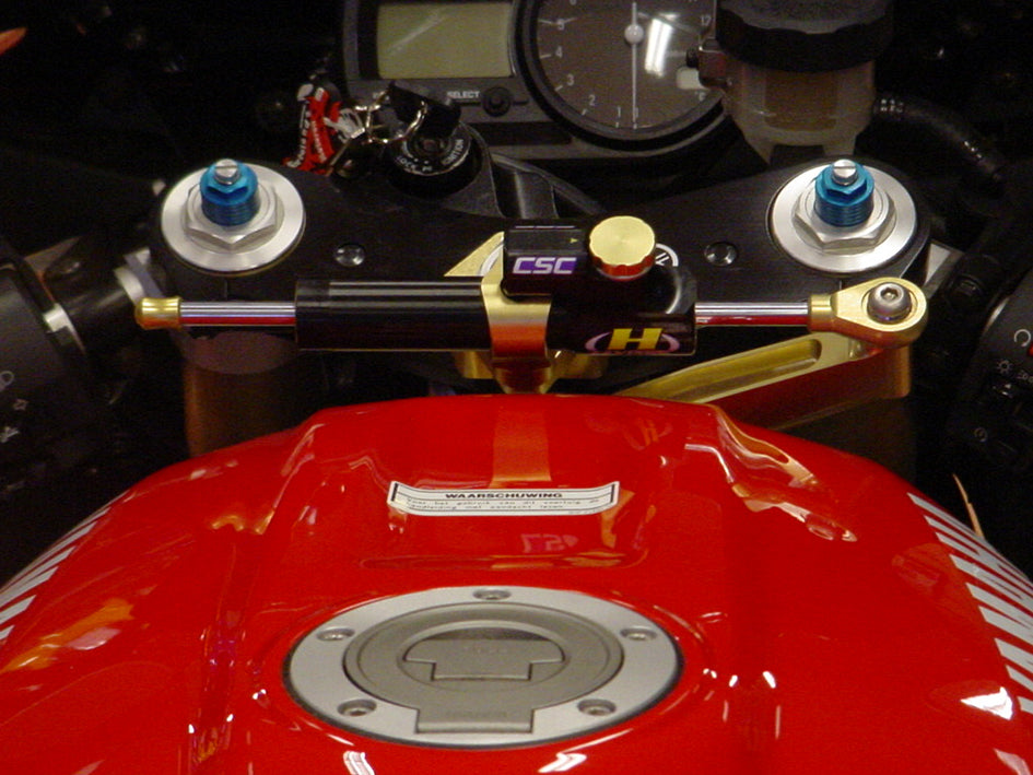 Hyperpro Steering Damper Mounting Kit, Gold, other colours available - Top / Tank (916 Style) - (00 / 01 model ONLY)