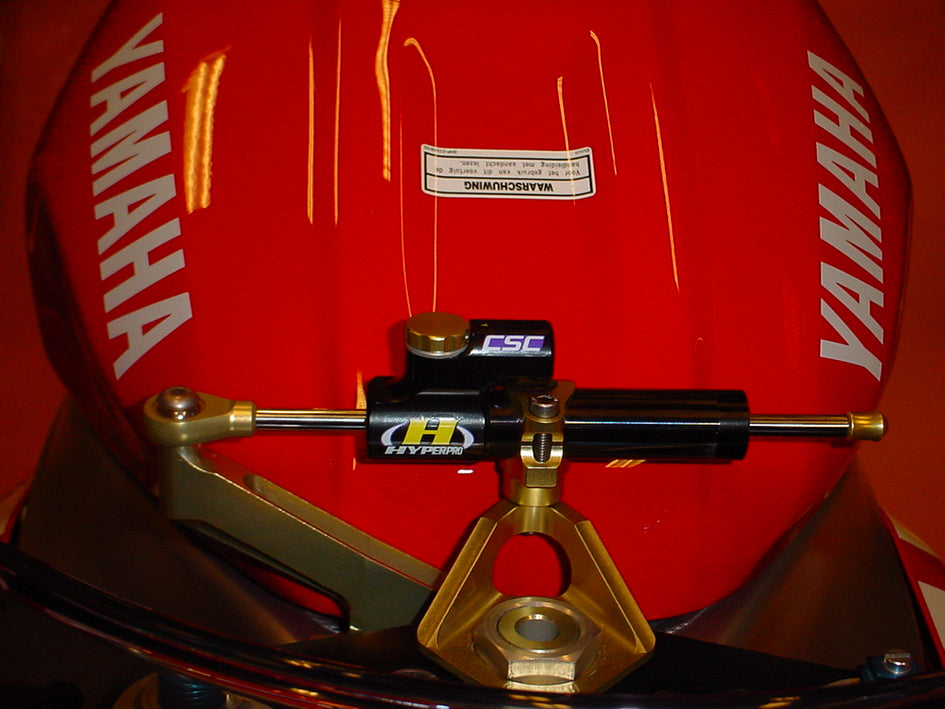 Hyperpro Steering Damper Mounting Kit, Gold, other colours available - Top / Tank (916 Style) - (00 / 01 model ONLY)