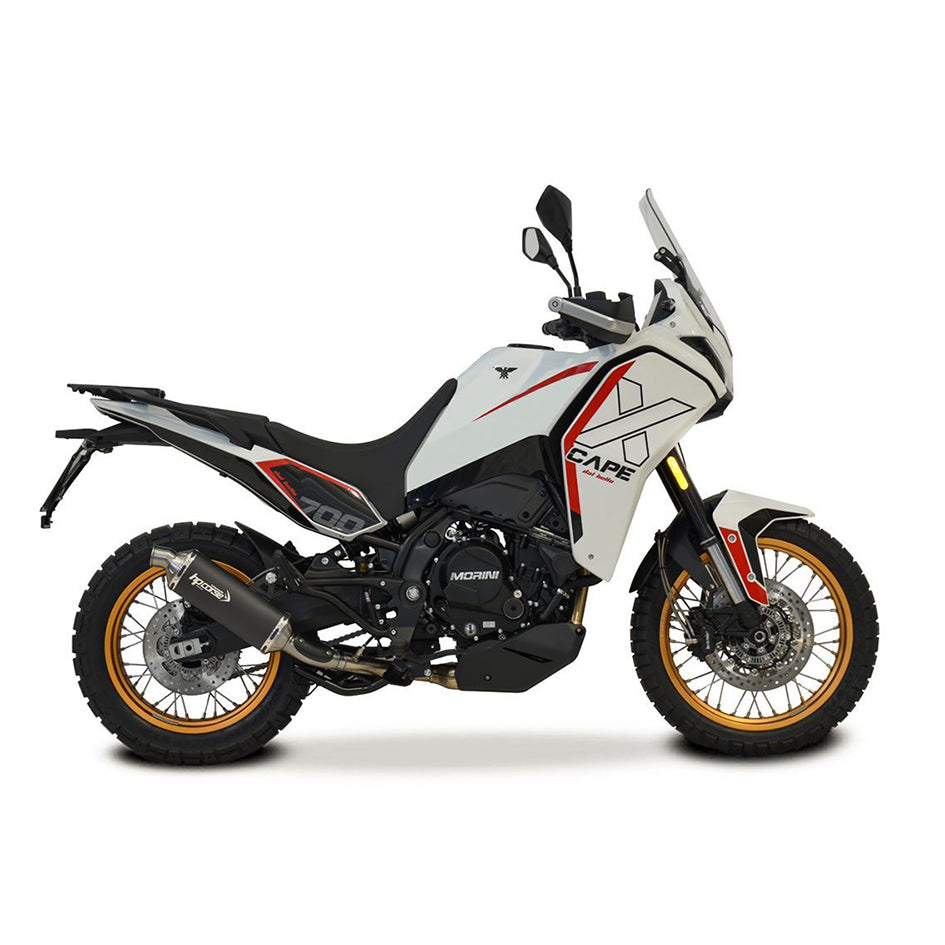 HP Corse SP-1 Evo Black Coated Titanium Slip-On Kit (Road Legal) – Moto Morini X-Cape 700 2025–2026