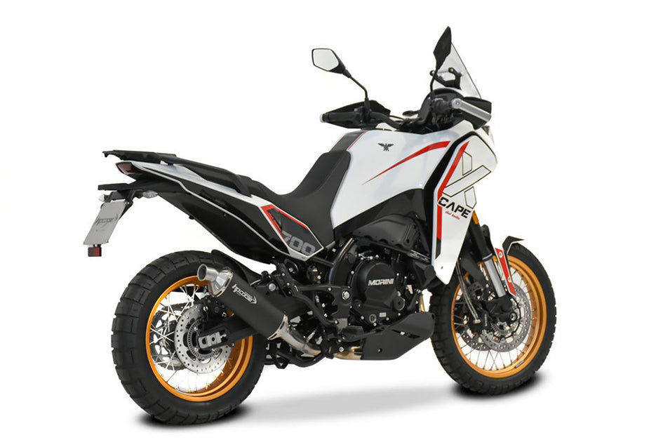HP Corse SP-1 Evo Black Coated Titanium Slip-On Kit (Road Legal) – Moto Morini X-Cape 700 2025–2026