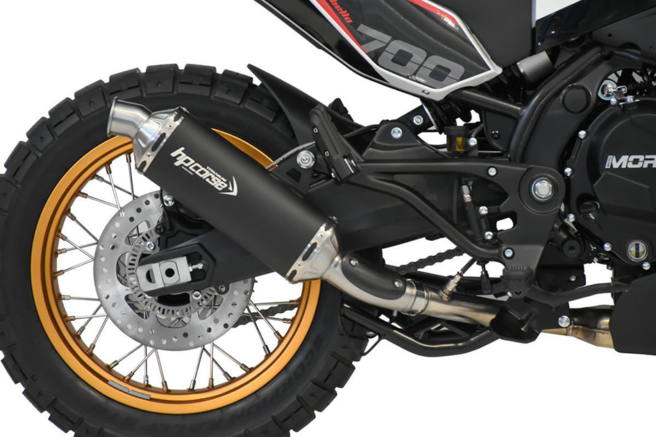 HP Corse SP-1 Evo Black Coated Titanium Slip-On Kit (Road Legal) – Moto Morini X-Cape 700 2025–2026