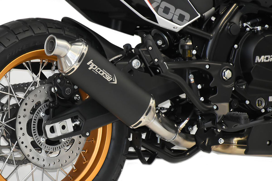 HP Corse SP-1 Evo Black Coated Titanium Slip-On Kit (Road Legal) – Moto Morini X-Cape 700 2025–2026