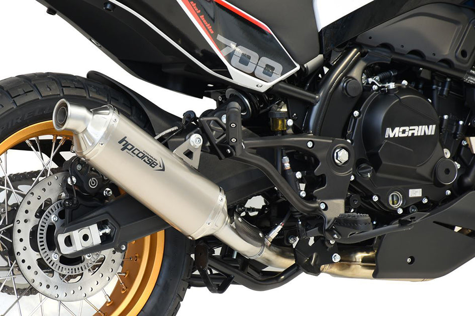 HP Corse SP-1 Evo Titanium Slip-On Kit (Road Legal) – Moto Morini X-Cape 700 2025–2026