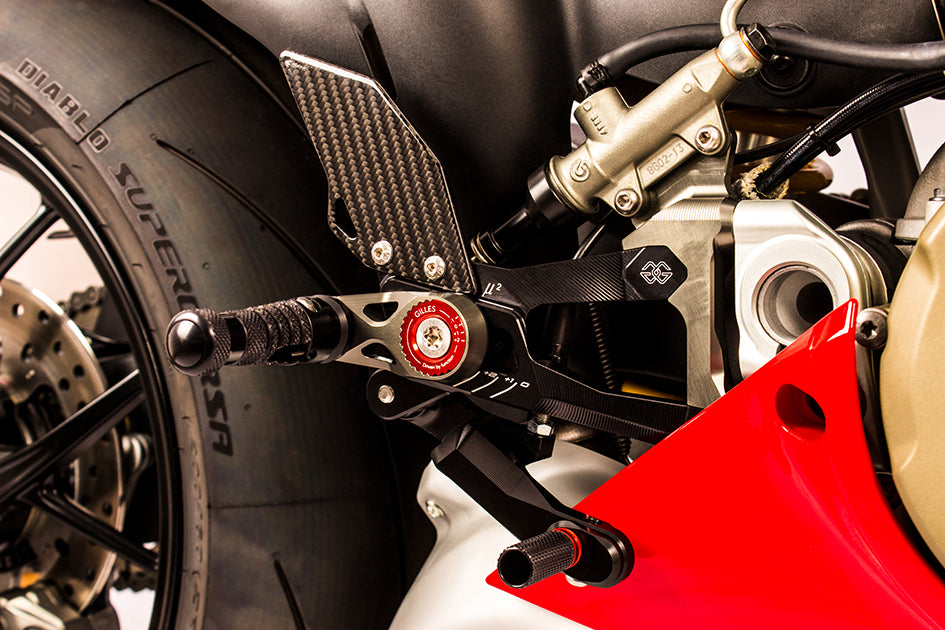 Gilles MUE2 Adjustable Rearset Kit - Fits Standard, S & R Models Only (Not Speciale or Superleggera)