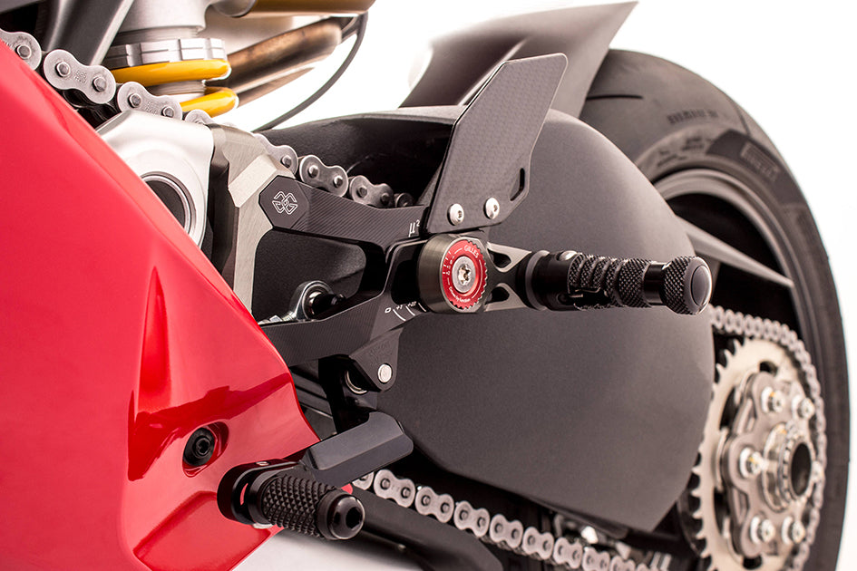 Gilles MUE2 Adjustable Rearset Kit - Fits Standard, S & R Models Only (Not Speciale or Superleggera)