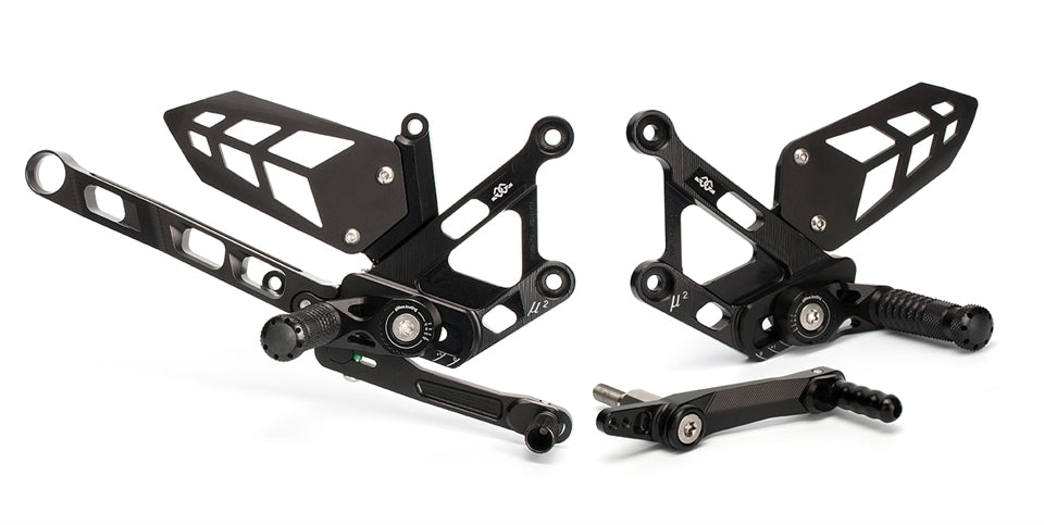 Gilles MUE2 Adjustable Rearset Kit - Black – Yamaha MT-10 (1000cc) 2016–2021