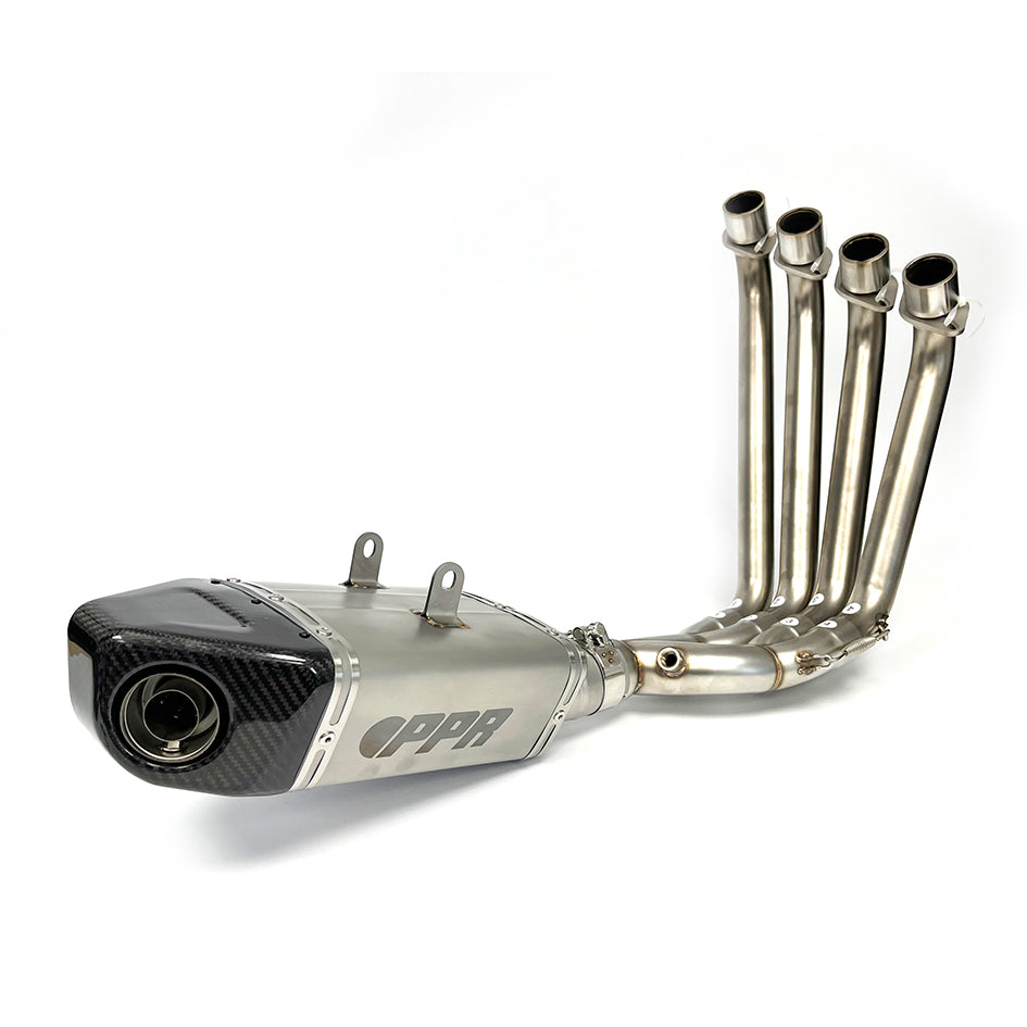 PPR Full Stainless System With Carbon Fibre End Cap - Race With Removable Baffle – Honda CB650R Neo Sports Café 2019–2026 / Honda CBR650F 2014–2018 / …