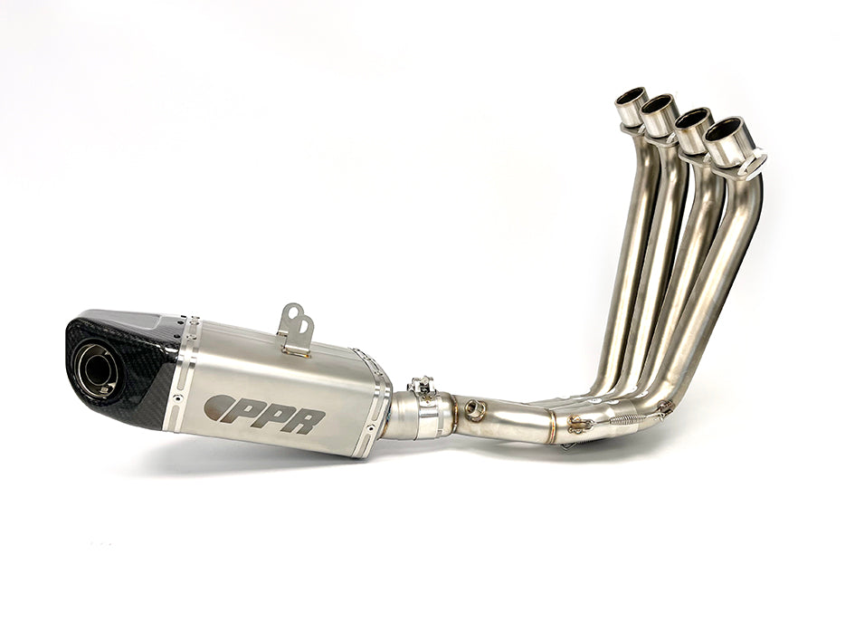 PPR Full Stainless System With Carbon Fibre End Cap - Race With Removable Baffle – Honda CB650R Neo Sports Café 2019–2026 / Honda CBR650F 2014–2018 / …