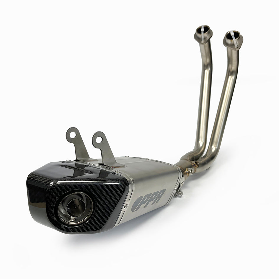 PPR Full Stainless System With Carbon Fibre End Cap - Race With Removable Baffle (Euro 5+ Models) – Yamaha MT-07 2025–2026