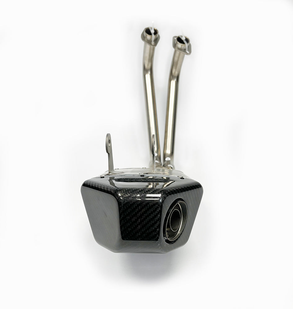 PPR Full Stainless System With Carbon Fibre End Cap - Race With Removable Baffle (Euro 4 & 5 Models) – Yamaha MT-07 2021–2024 / Yamaha MT-07 2021–2020