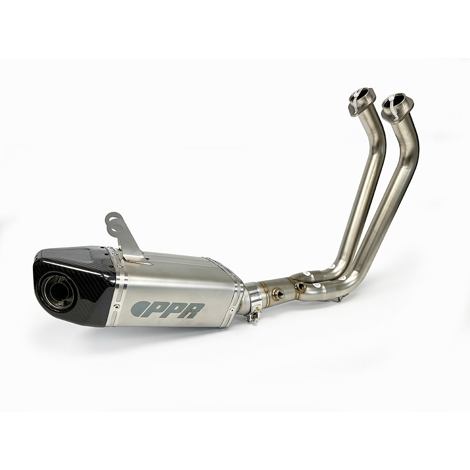 PPR Full Stainless System With Carbon Fibre End Cap - Race With Removable Baffle (Euro 5+ Models) – Yamaha MT-07 2025–2026