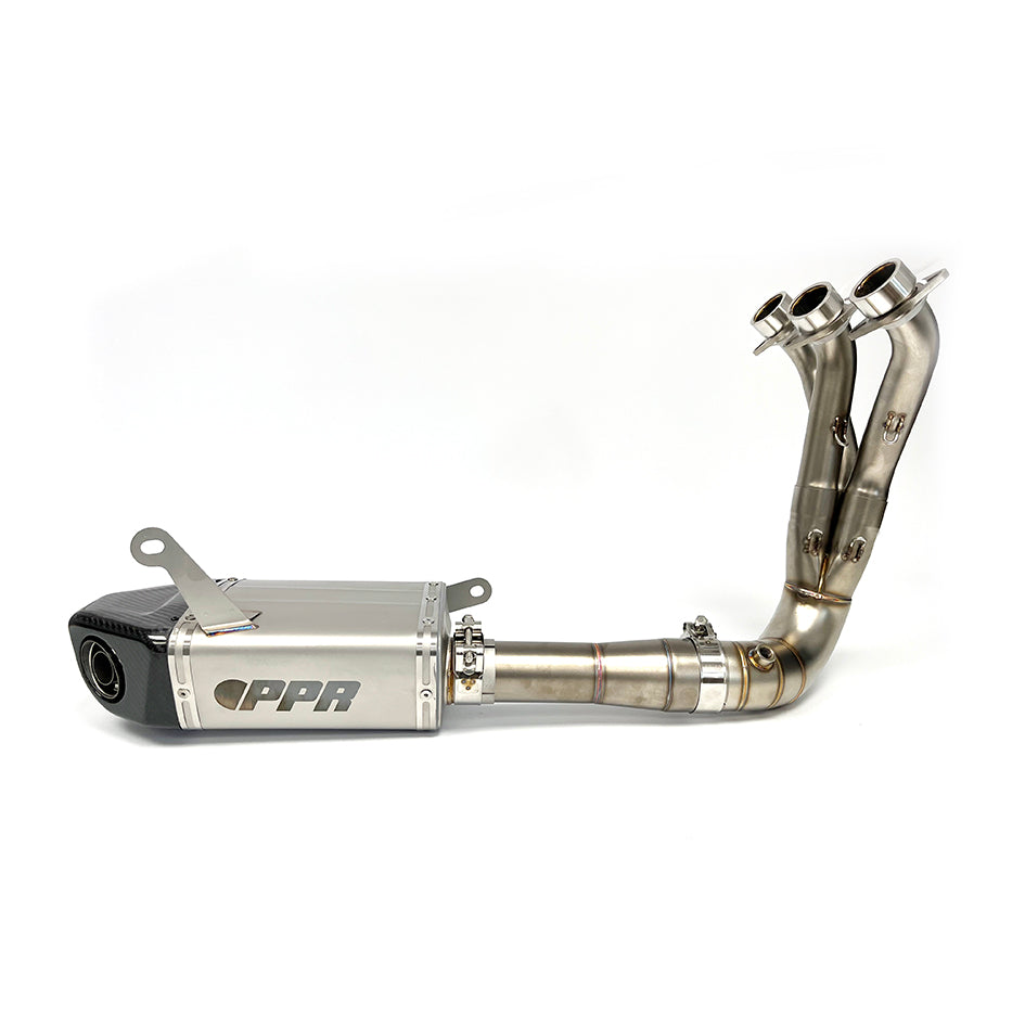 PPR Full Stainless System With Carbon Fibre End Cap - Race With Removable Baffle (Euro 5+ Models) – Yamaha MT-09 2025–2026 / Yamaha YZF-R9 2025–2026