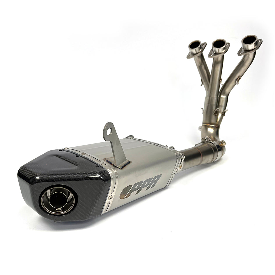 PPR Full Stainless System With Carbon Fibre End Cap - Race With Removable Baffle (Euro 4 & 5 Models) – Yamaha MT-09 2021–2024