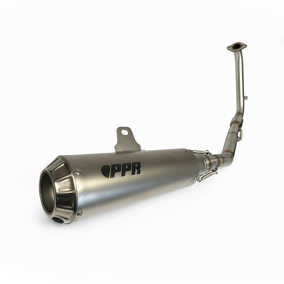 PPR Full Stainless System With Carbon Fibre End Cap - Race With Removable Baffle (Euro 3, 4 & 5 Models) – Yamaha YZF-R125 2019–2024