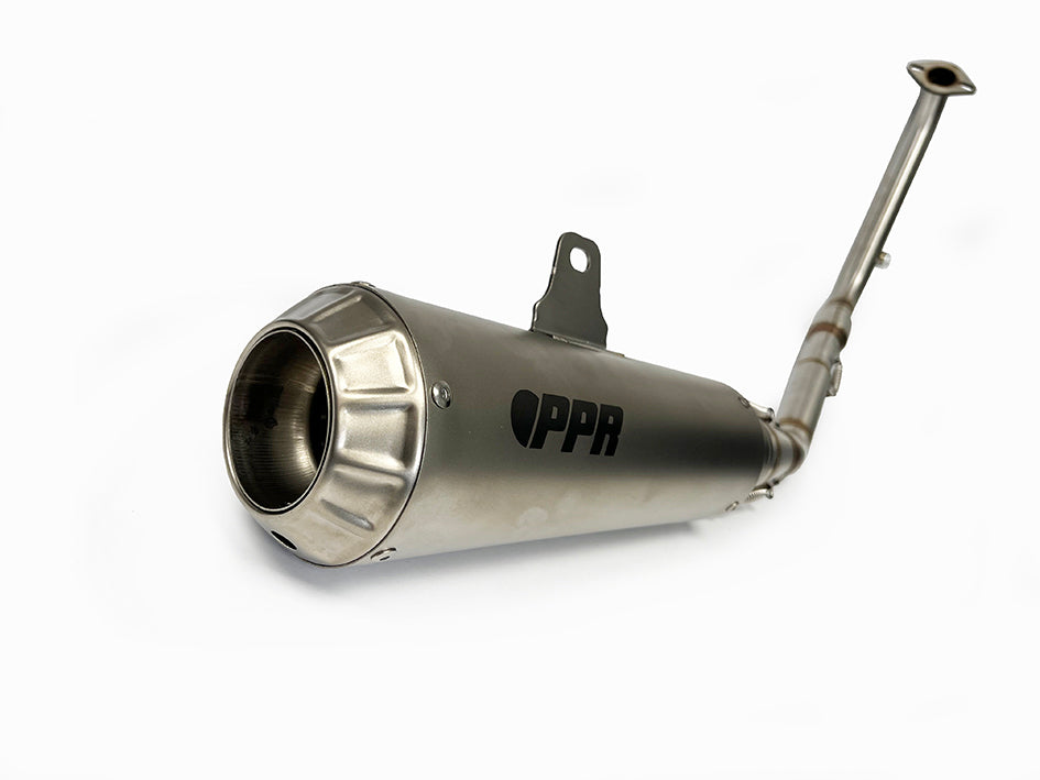 PPR Full Stainless System With Carbon Fibre End Cap - Race With Removable Baffle (Euro 3, 4 & 5 Models) – Yamaha YZF-R125 2019–2024