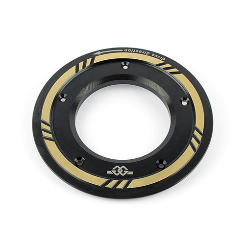Gilles Rear Belt Pulley Cover - Black & Gold