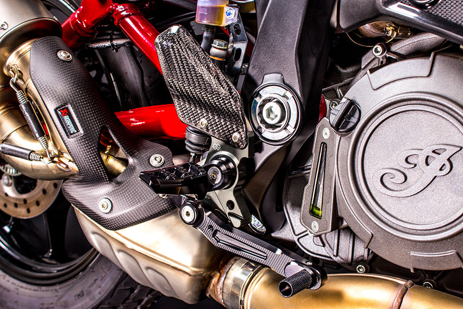 Gilles RCT10GT Adjustable Rearset Kit - Black & Grey