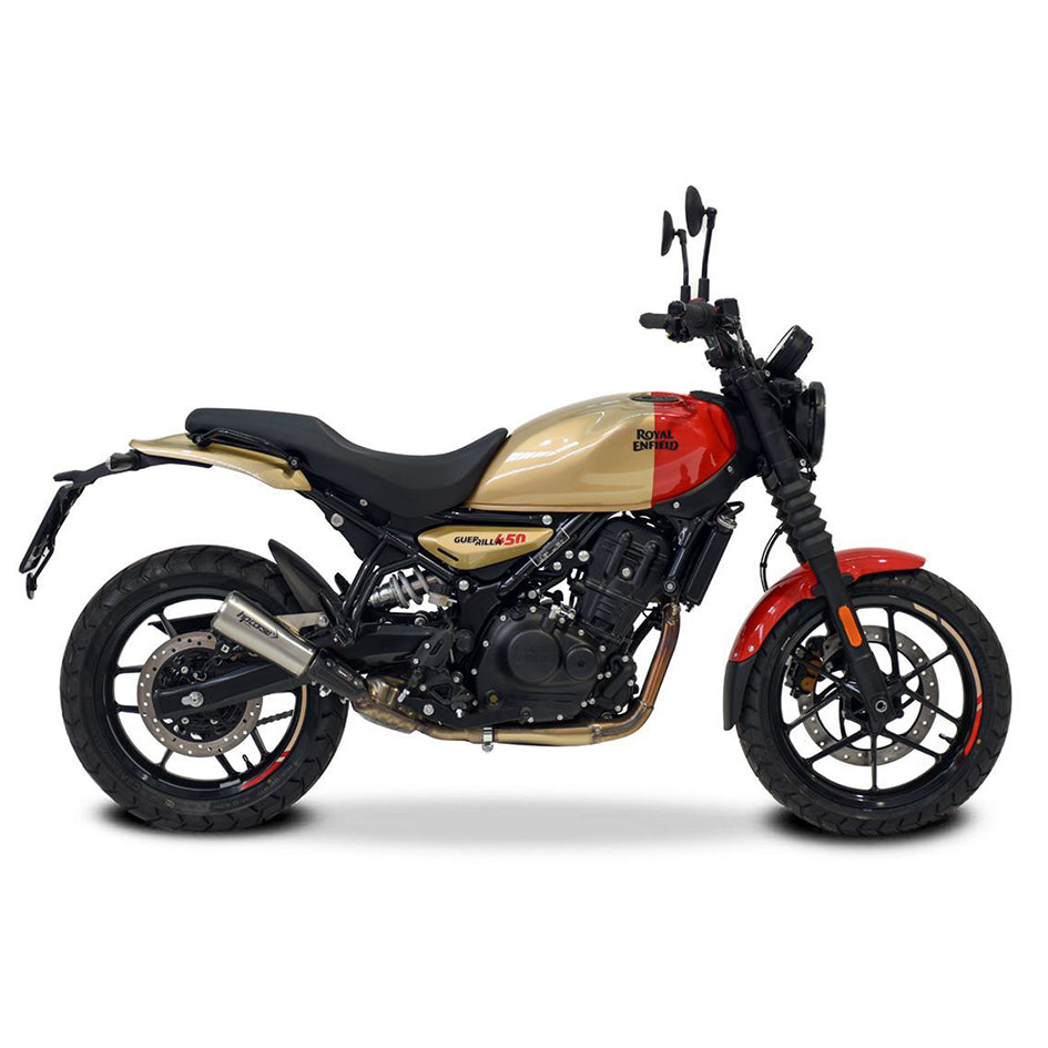 HP Corse GP-07 Satin Stainless Steel Slip-On Kit (Road Legal) – Royal Enfield Guerrilla 450 2024–2025