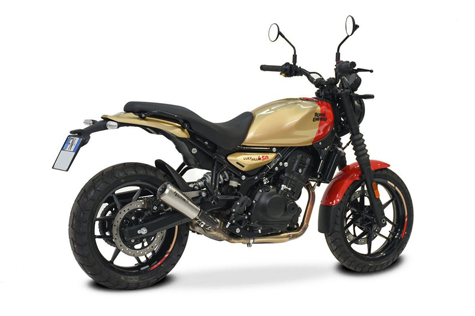 HP Corse GP-07 Satin Stainless Steel Slip-On Kit (Road Legal) – Royal Enfield Guerrilla 450 2024–2025