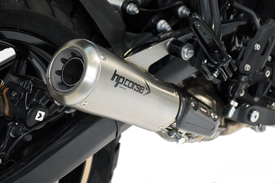 HP Corse GP-07 Satin Stainless Steel Slip-On Kit (Road Legal) – Royal Enfield Guerrilla 450 2024–2025