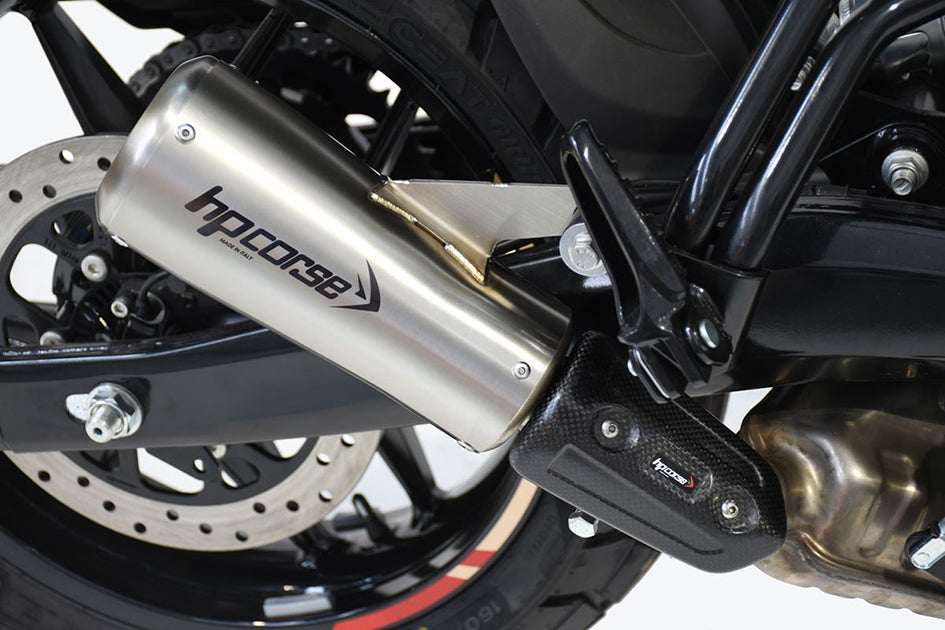 HP Corse GP-07 Satin Stainless Steel Slip-On Kit (Road Legal) – Royal Enfield Guerrilla 450 2024–2025