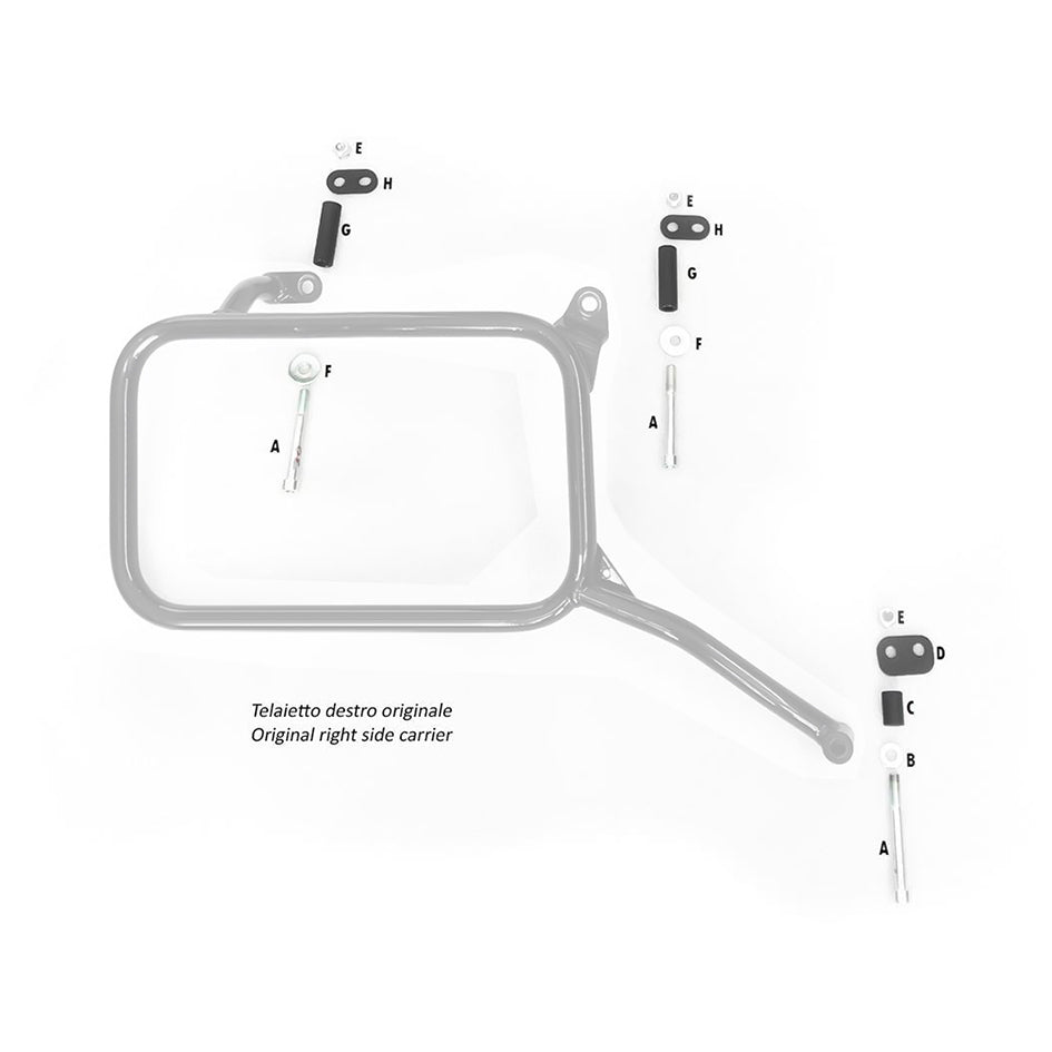 HP Corse Optional Spacers (Required for the installation of the original Royal Enfield pannier system)