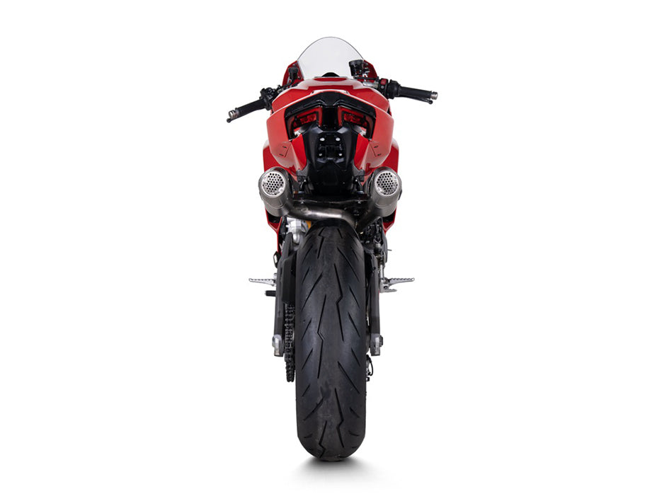 Akrapovic Twin Titanium Silencer Full System - Race – Ducati Panigale V2 2025–2026 / Ducati Streetfighter V2 2025–2026