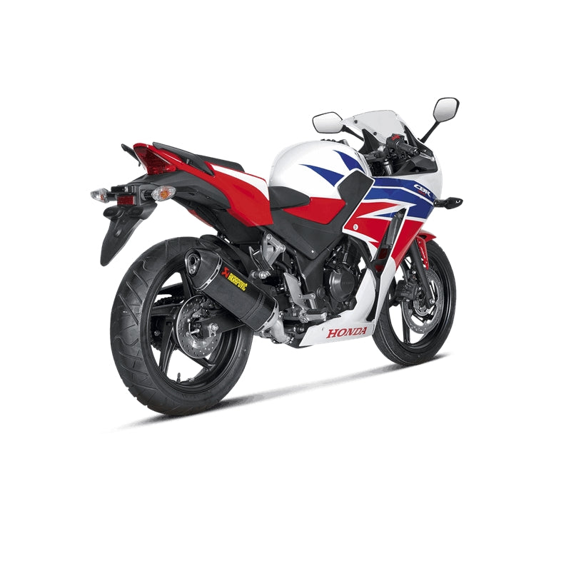 Akrapovic Carbon Silencer Slip-On Kit  - Hexagonal - Race Removable Baffle – Honda CBR300R 2014–2021