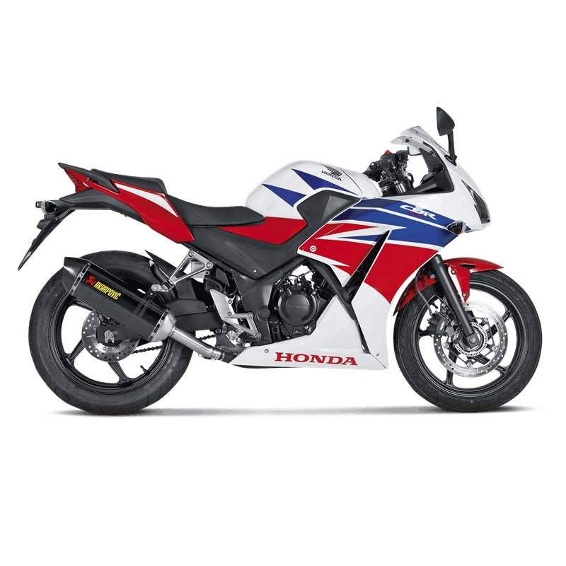 Akrapovic Carbon Silencer Slip-On Kit  - Hexagonal - Race Removable Baffle – Honda CBR300R 2014–2021