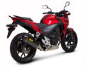 Akrapovic Carbon Silencer Slip-On Kit  - Hexagonal - Road Legal Removable Baffle – Honda CBR500R 2013–2015