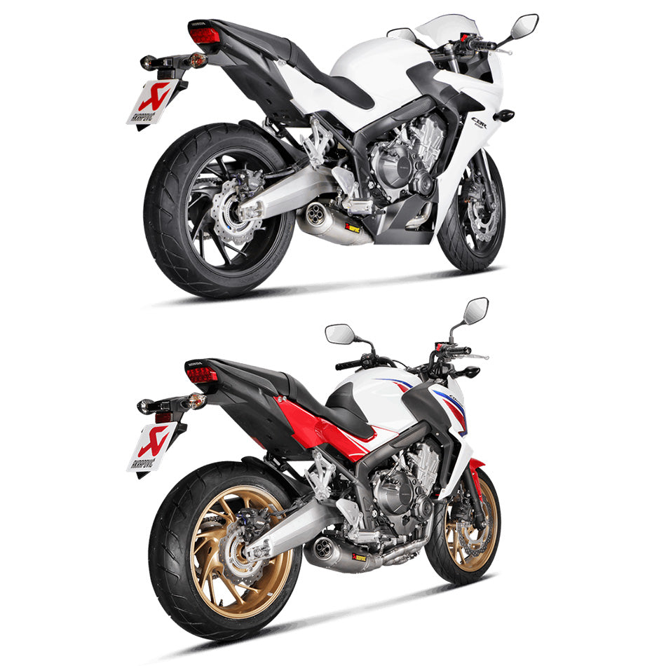 Akrapovic Titanium Silencer Complete 4-1 System - Removable Baffle – Honda CB650R Neo Sports Café 2019–2021 / Honda CBR650F 2014–2016 / …