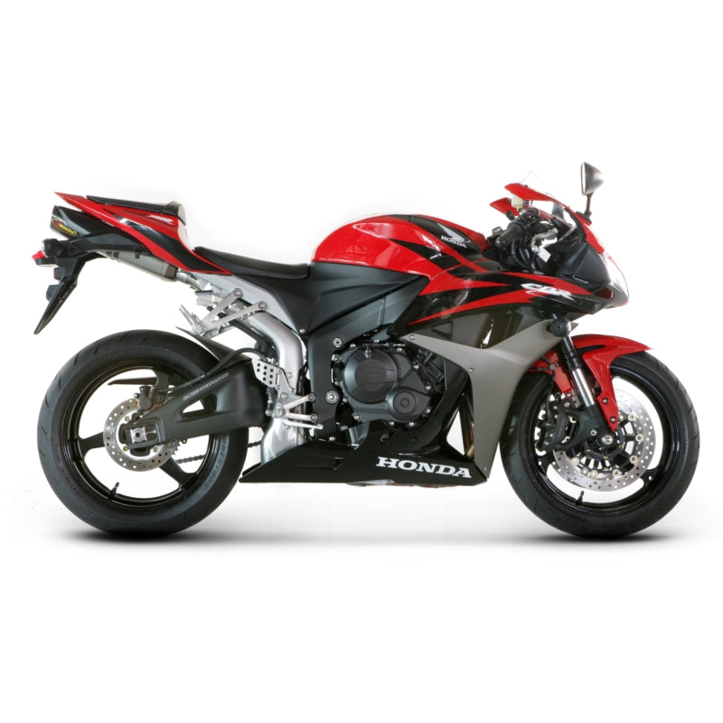 Akrapovic Titanium Silencer Slip-On Kit  AC STYLE SILENCER WITH CARBON OUTLET CAP - Road Legal Removable Baffle – Honda CBR600RR 2007–2008