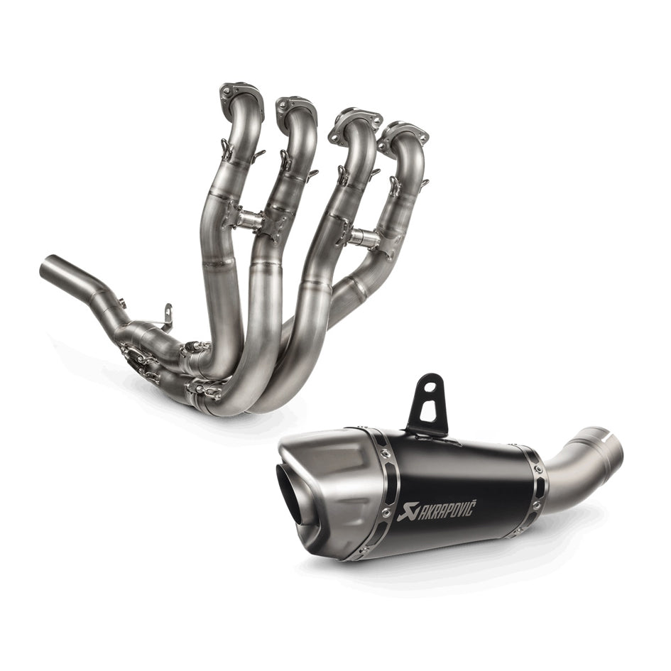 Akrapovic Full System (Black Titanium Silencer & Header) - Race (Optional Baffle Available) – Kawasaki ZX-10R / RR 2021–2025