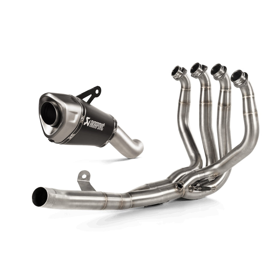 Akrapovic Full System (Black Titanium Silencer & Stainless Header) - Race (Optional Baffle Available) – Kawasaki Z H2 (1000cc) 2020–2023