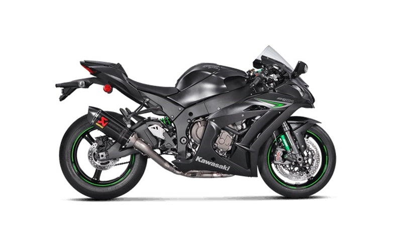 Akrapovic Carbon Silencer Stainless Racing Line 4-2-1 Complete System   - Race Removable Baffle – Kawasaki ZX-10R / RR 2016–2020