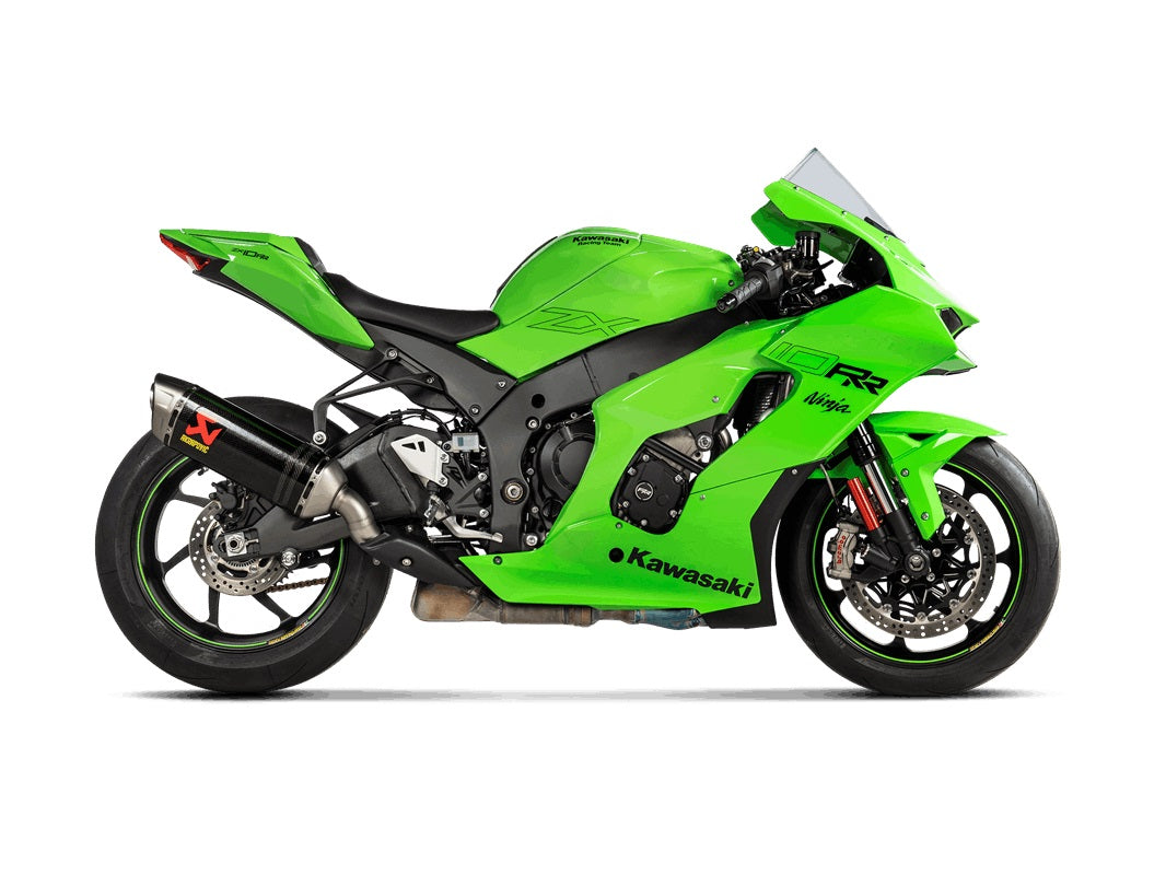 Akrapovic Carbon Silencer Slip-On Kit - Hexagonal - Road Legal – Kawasaki ZX-10R / RR 2021–2025 / Kawasaki ZX-10R / RR 2026