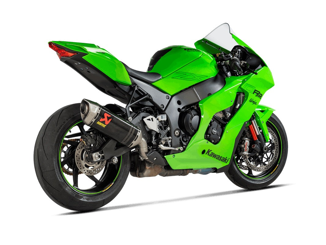 Akrapovic Carbon Silencer Slip-On Kit - Hexagonal - Road Legal – Kawasaki ZX-10R / RR 2021–2025 / Kawasaki ZX-10R / RR 2026