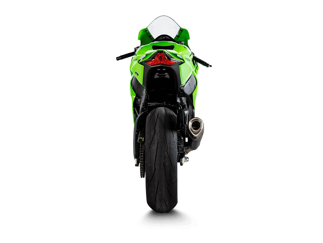 Akrapovic Titanium Silencer Slip-On Kit - Black ASZ Style - Race (Optional Baffle Available) – Kawasaki ZX-10R / RR 2021–2025 / Kawasaki ZX-10R / RR 2026