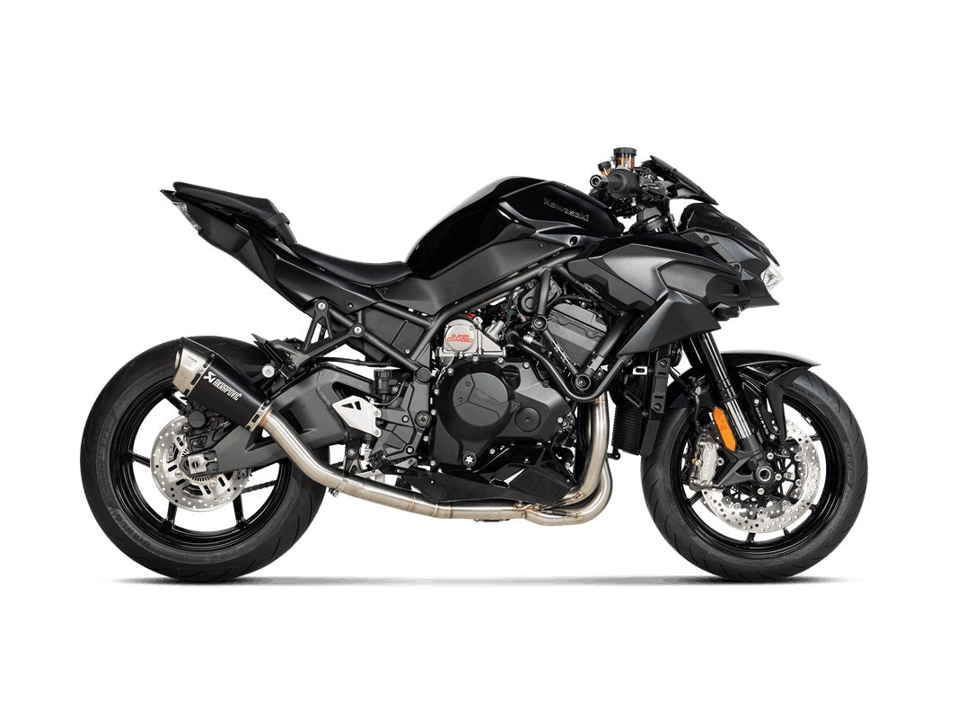 Akrapovic Black Titanium Silencer Slip-On Kit - ASZ Style - Race (Optional Baffle Available) – Kawasaki Z H2 (1000cc) 2020–2026