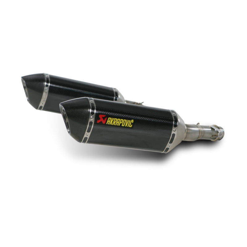 Akrapovic Carbon Silencer Slip-On Kit - Hexagonal Silencers  - Road Legal Removable Baffle – Kawasaki Z1000 2010–2013