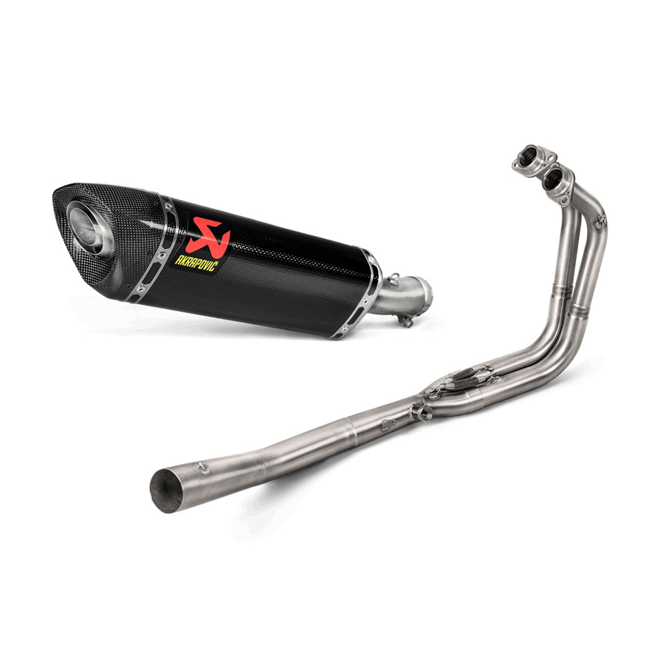 Akrapovic Full System (Carbon Silencer & Stainless Headers) - Race Removable Baffle – Kawasaki Ninja 400 2018–2023