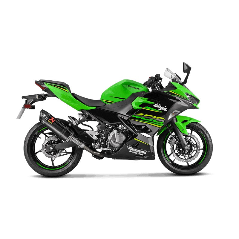 Akrapovic Carbon Silencer Slip-On Kit - Hexagonal - Race Removable Baffle – Kawasaki Ninja 400 2018–2023 / Kawasaki Ninja 500 2024–2026