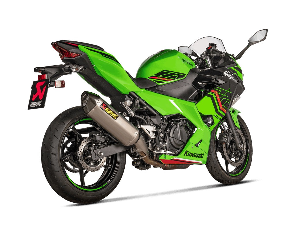 Akrapovic Titanium Silencer Slip-On Kit - Hexagonal - Road Legal – Kawasaki Ninja 400 2018–2023