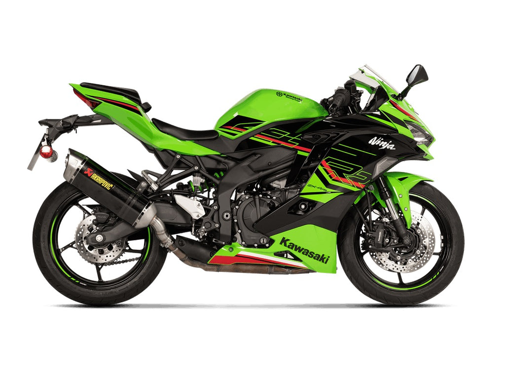 Akrapovic Carbon Silencer Slip-On Kit - Hexagonal - Road Legal – Kawasaki ZX-4R / RR 2023–2026