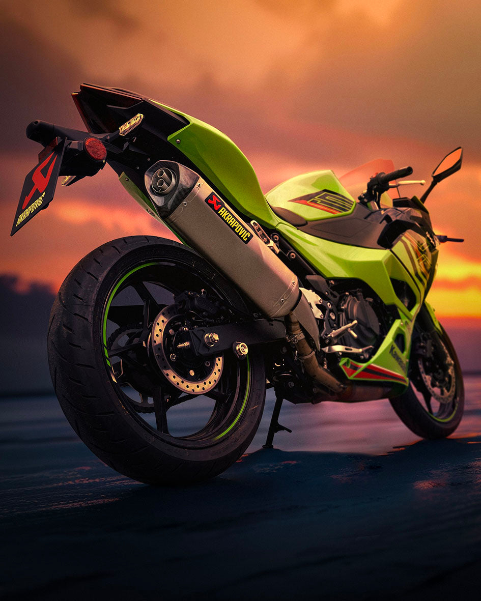 Akrapovic Titanium Silencer Slip-On Kit - Road Legal – Kawasaki Ninja 500 2024–2025